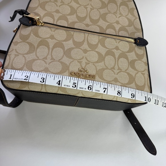 Coach Jordyn Backpack In Blocked Signature Canvas Gold Light Khaki Brown Multi - Picture 16 of 16